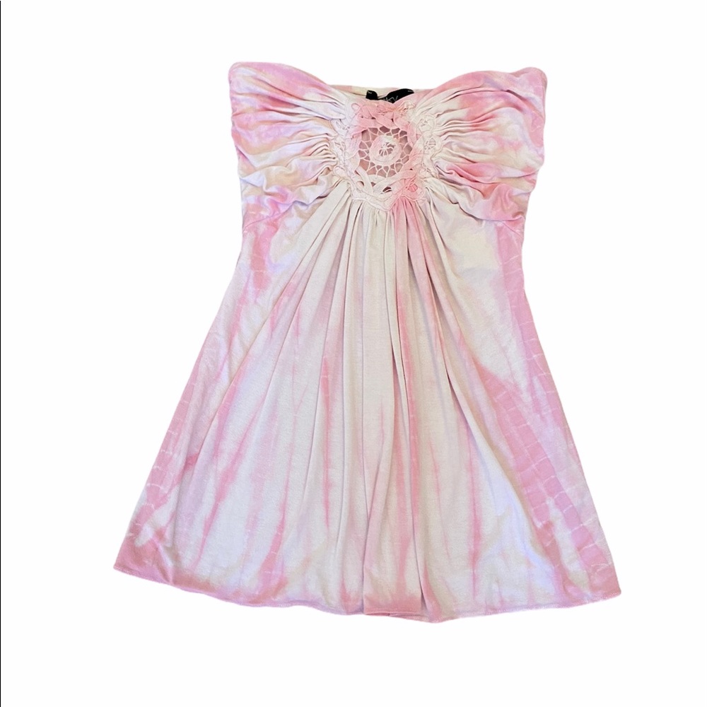 Sky Pink Strapless Top